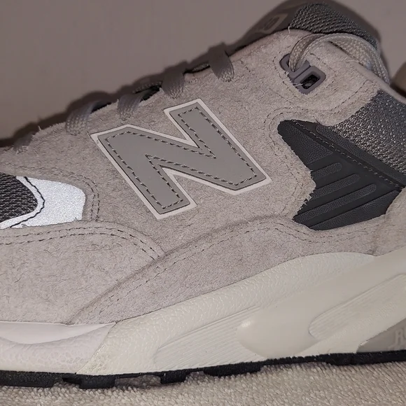 New Balance 580 Raincloud Grey/White Suede & Mesh Sneakers - Men's Size 13 - Picture 8 of 13